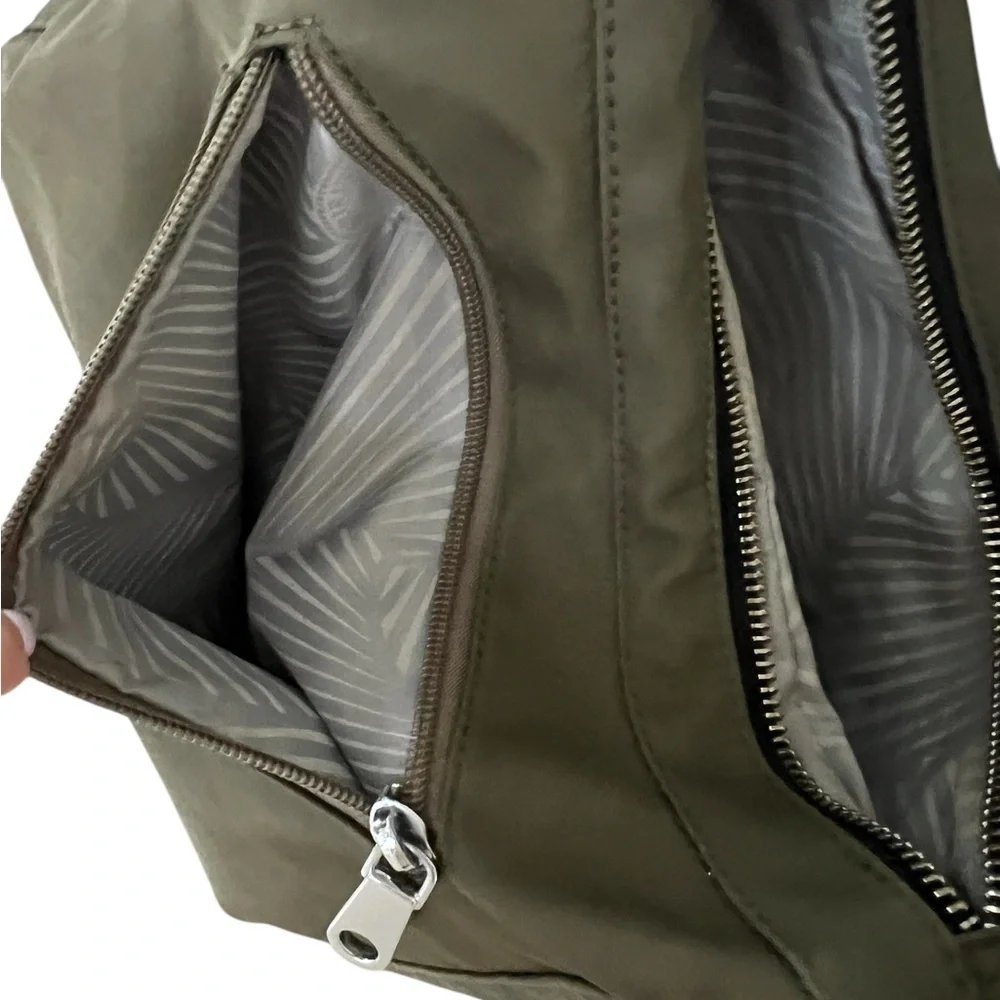 Free Spirit Nylon Crossbody Sling Shoulder Bag – Olive Green